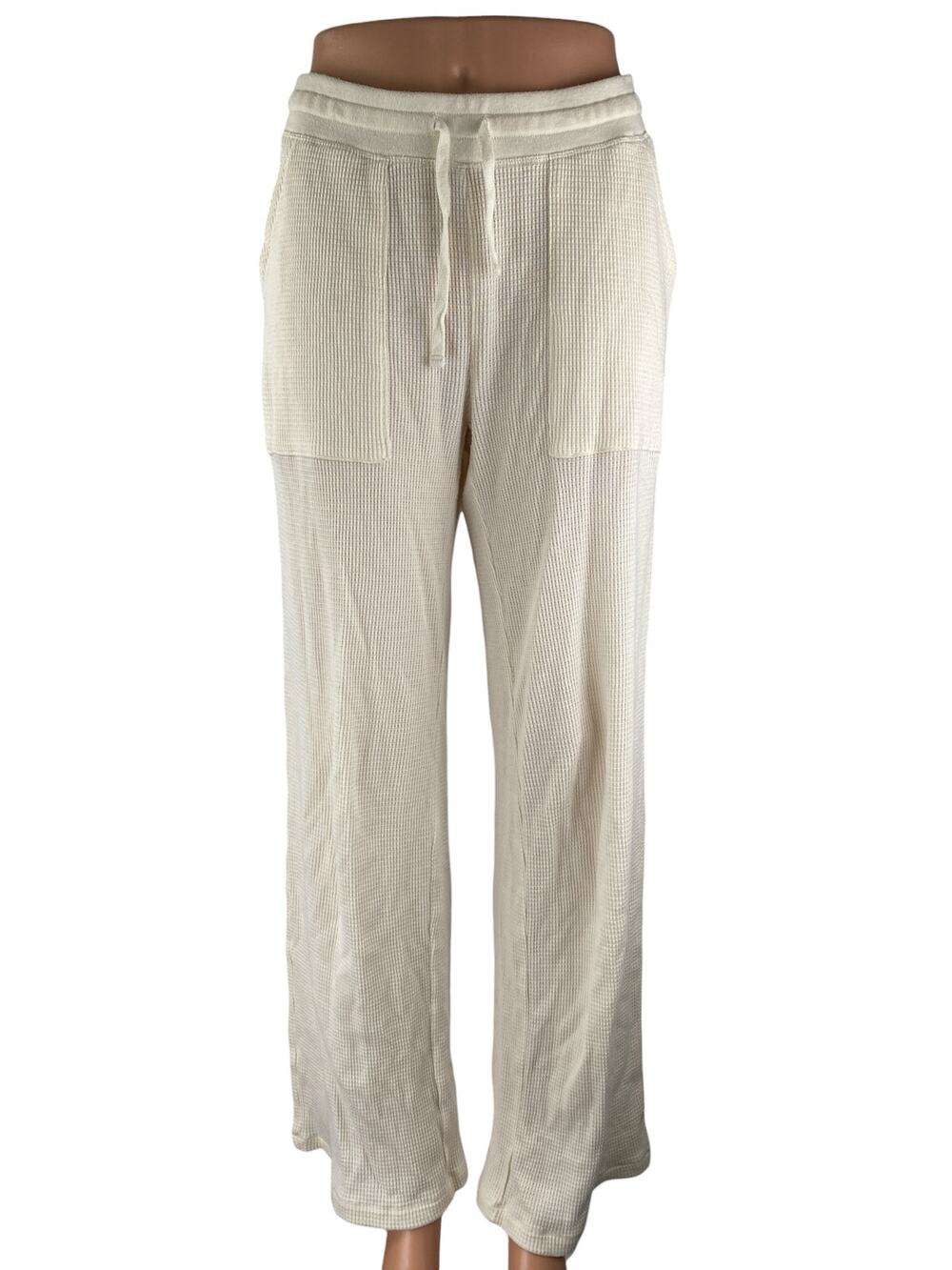 Aritzia Tna Womens White High Rize Palazzo Wide Leg Beach Lounge Trouser Pants S